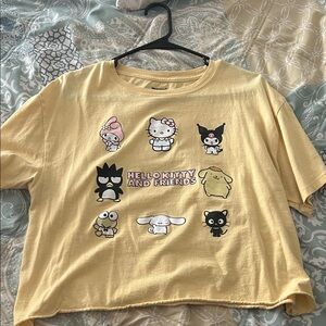Hello Kitty Yellow Tee with Pastel Character Print